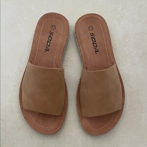 Soda Women's Slide Sandals - Coffee NB